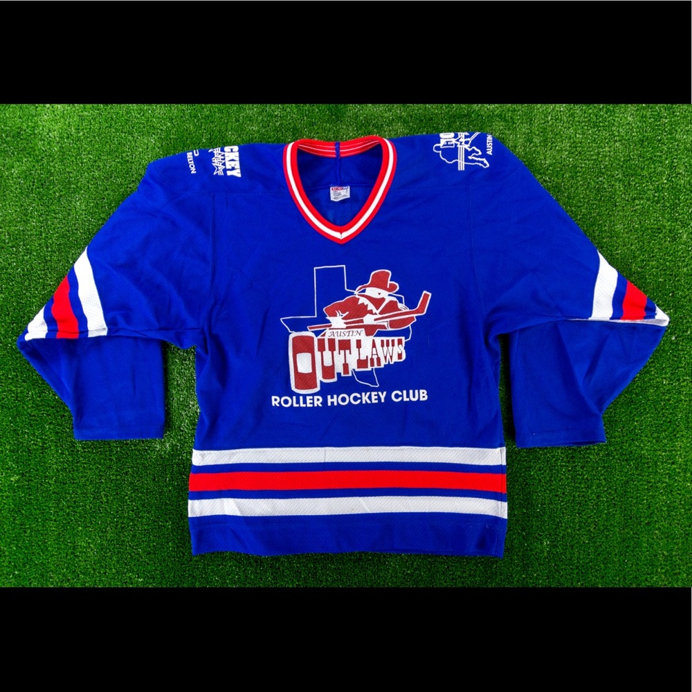 Rare Vtg 90’s CCM Austin Outlaws #33 Roller Hockey